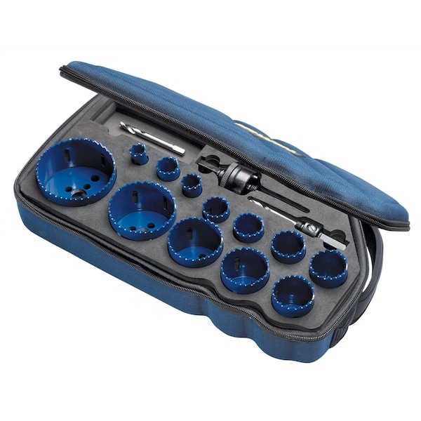 Hanson 17-Piece General Purpose Bi-Metal Hole Saw Kit 3073004 - main